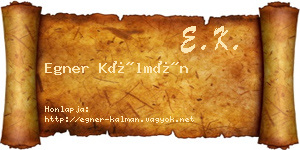 Egner Kálmán névjegykártya